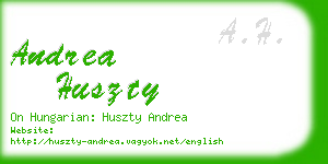 andrea huszty business card